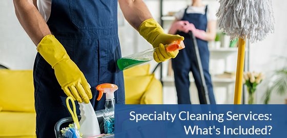 What is included in specialty cleaning services?